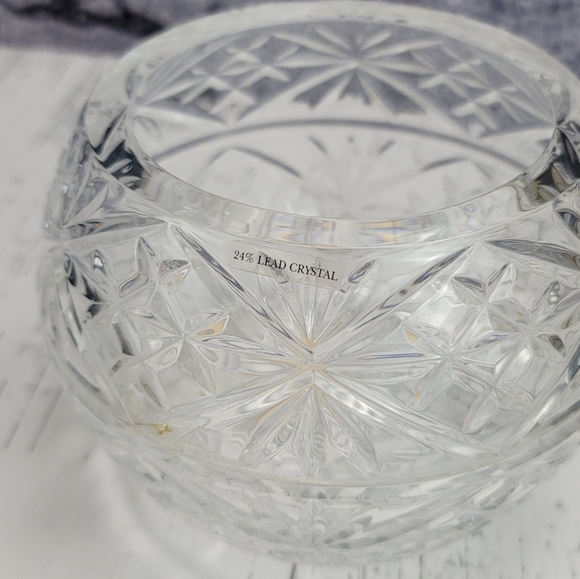 Vtg Crystal Candleholder With Metal Stand - Picture 12 of 16